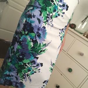 🌸 NY&C Blue Floral Pencil Skirt 🌸